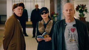 (from L to R) John Malkovich, Mary-Louise Parker, and Bruce Willis return for more senior spy antics in 'Red 2'.